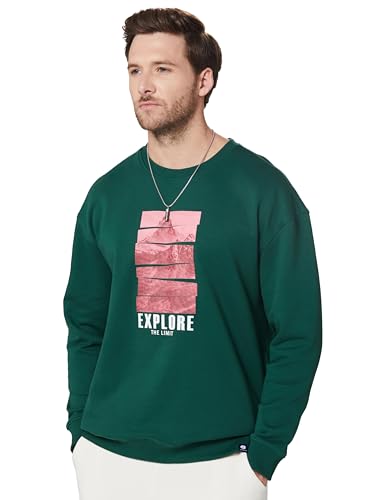 Image of Amazon Brand - Symbol Men Cotton Rich Light Weight Crew Neck Sweatshirt (Regular Fit) (Available in Plus Sizes)