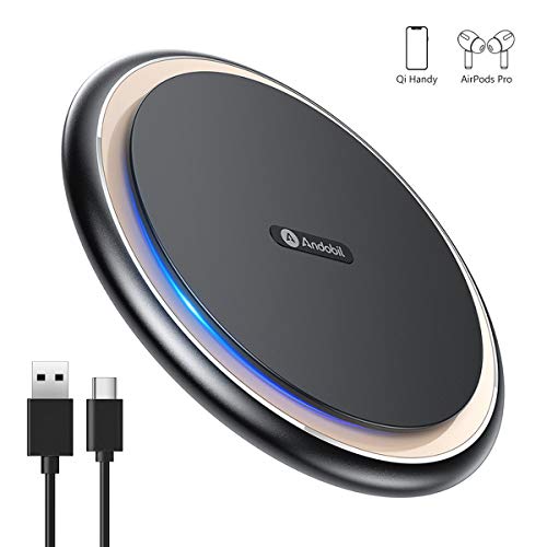 Andobil Boost 15W Wireless Charger, Qi-Certified Fast iPhone Wireless Charging Pad for iPhone