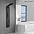 BATHLAVISH Black Shower Panels System, Shower Tower 304 Stainless Steel with Rainfall Shower Head with Handheld Massage Body Jets Bathroom Matte Black Waterfall Bathtub