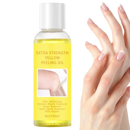 Aceite Exfoliante Amarillo - Solución Exfoliante de Máxima Intensidad - Aceite Hidratante e Iluminador 100ml para Manos, Pies, Cuerpo y Rodillas