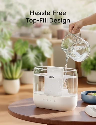 DREO 4L Humidifiers for Bedroom, 36H Runtime, 28 dB Quiet, HM311