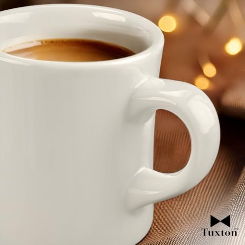 Mug Tuxton de cerámica vitrificada 9 oz color Eggshell miniatura 3