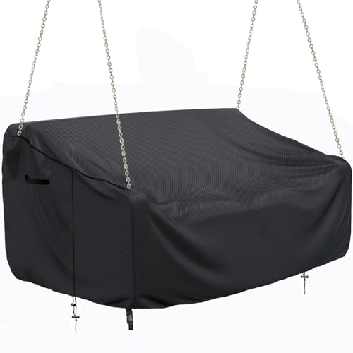 STAYDEN Porch Swing Cover Waterproof Outdoor Hanging Swing Cover Tear resistant All WeatherProof Patio Furniture Covers (Black, 85x45x(32-24)inch) (56x28x(32-24)Inch) by STAYDEN - Used condition - US$31.49