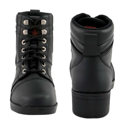 Milwaukee Leather MBK9285 Boys Black Lace-Up Biker Style Boots - 63