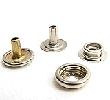 Scovill Snap Fasteners with Longer Posts for Leather, Thick Fabrics or Carpet - Genuine DOT Brand (10 of Each Piece)