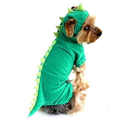 Hotumn Dinosaur Dog Halloween Costume Pet Dino Hoodie For Small Dogs (Small (Pack Of 1), Green) #TOP1