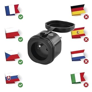 EMOS GoSmart ZigBee prise extérieure 16A, 2,4 GHz, minuterie et compteur, IP44, commande manuelle ou via Smart-App, compatible Alexa/Google Assistant, couleur noire