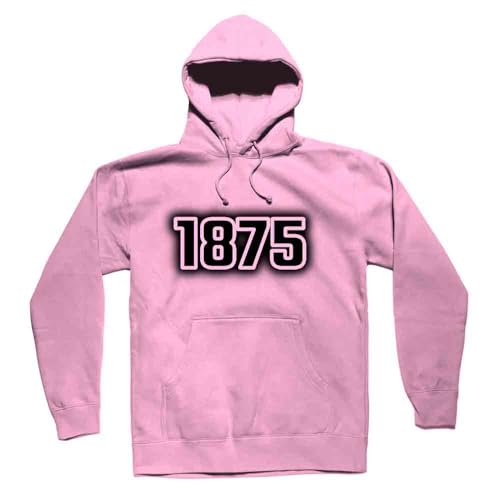 Hoodie 1875 unisexe rose clair aux finitions haut de gamme et coton premium