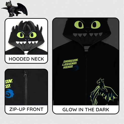 DreamWorks How to Train Your Dragon Fleece Cosplay Zip Up Hoodie Toddler to Big Kid Sizes (2T - 18-20)3