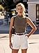 Arach&Cloz 2026 Tank Tops for Women Spring Summer Sleeveless Sweater Tops Vest High Mock Neck Soft Dressy Business Casual Outfits Trendy Capsule Wardrobe for Women Slim Work Top Coffee M