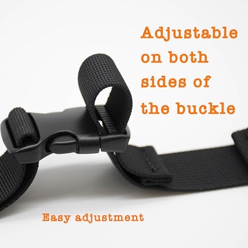 Aburbe Backpack Chest Strap, Universal Add on Adjustable Sternum Strap, Chest Belt Replacement, with Heavy Duty Quick Release Buckle Clip, for Travel, Hiking, Camping, School (Black) — view 2