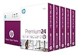 HP Printer Paper, Premium24, 8.5x11, Letter, 24lb Paper, 98 Bright - 5 Reams / 2,500 Sheets - Presentation Paper (115300C)