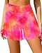 Pinup Fashion Mesh Swim Skirt Women Sheer Orange Tie Dye Cover Up 2025 Swimsuit Bathing Suit See Through Skirts