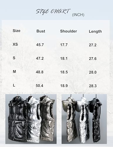 Esmeling Mens Waterproof Hooded Puffer Vest Sleeveless Puffy Jacket with Pockets3