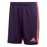 adidas shorts orange stripes Regular fit adidas Herren TASTIGO19 SHO Shorts, legend purple/True orange, 13-14