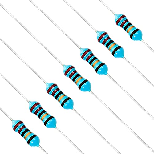 Chanzon 100pcs 1/4W (0.25W) 22 Ω ohm Metal Film Fixed Resistor 0.01 ±1% Tolerance 22R MF Through Hole Resistors Current Limiting Rohs Certificated