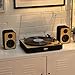 House of Marley Revolution Wireless Turntable with Speakers - Sustainably Made Bluetooth Record Player with 8W Bookshelf Speakers, Easy Set Up Vinyl Player with Dust Cover