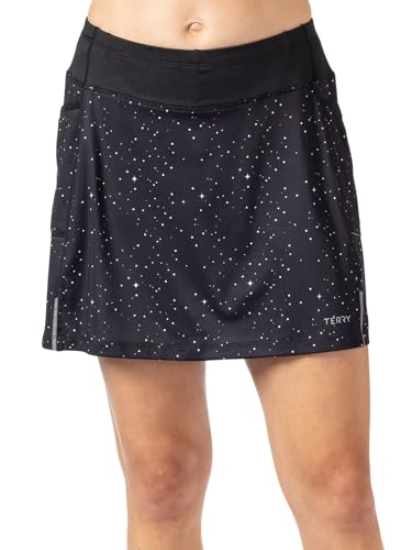 Terry Trixie Bike Skort for Women - All-in-one Cycling Skirt with Attached Padded Liner - Galaxy, Medium