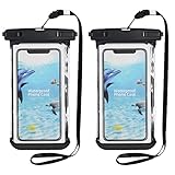 Diseño transparente: la parte delantera y trasera de las fundas impermeables para movil son transparentes, perfectas para tomar fotos, videos y responder llamadas. Se recomienda que utilice los botones de volumen para tomar hermosas fotos bajo el agua