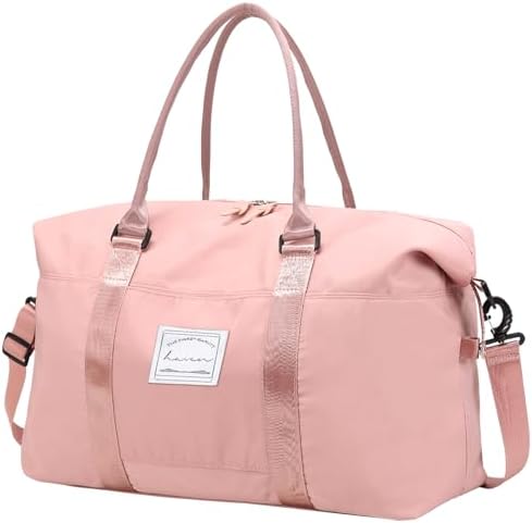VMIKIV Sports Gym Bag Womens Foldable Travel Duffle Bag