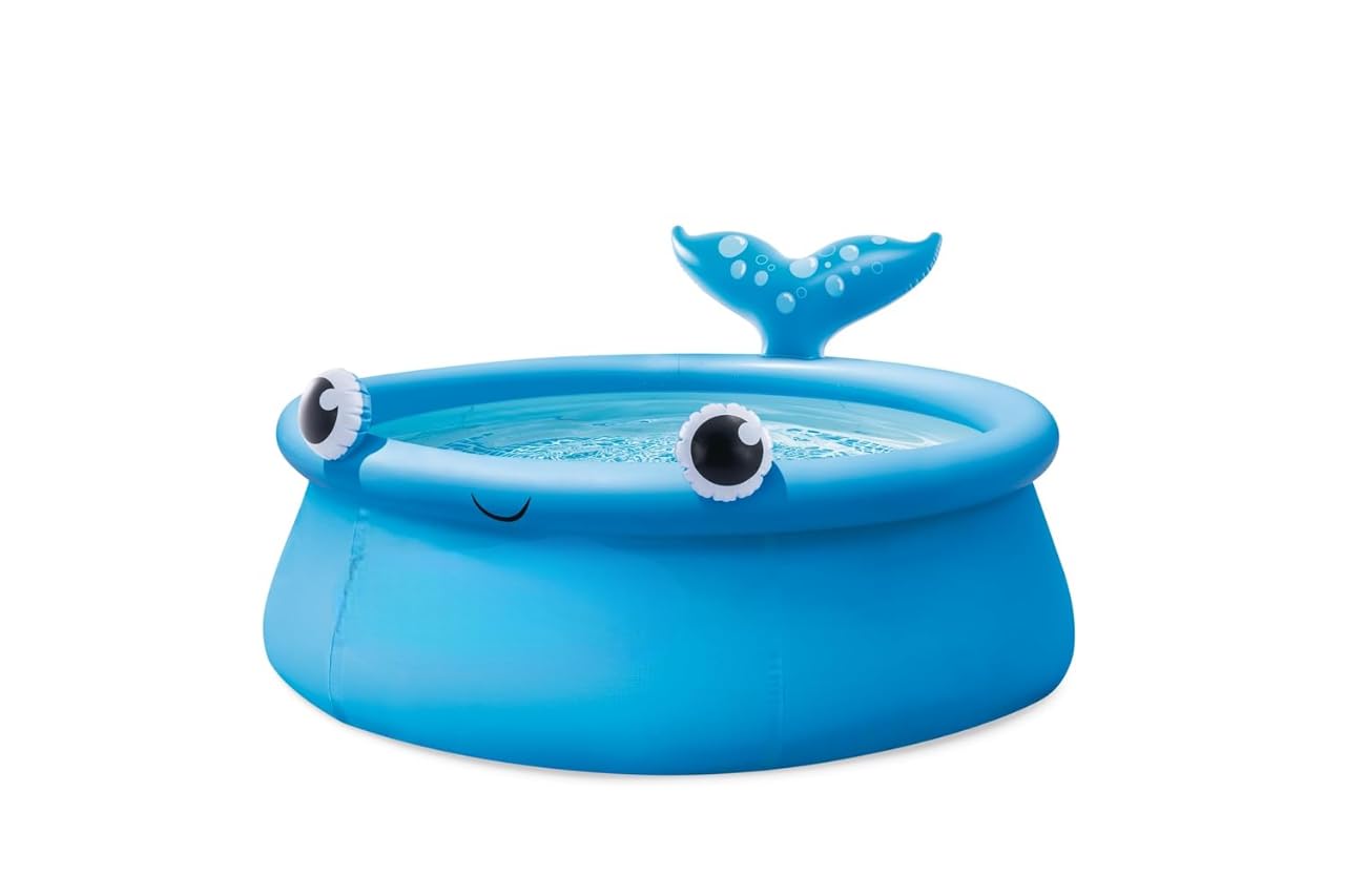 VWretails Inflatable Kiddie Pool with an Attractive Design for Kids, Fun Backyard Water Play, Easy Setup & Durable Pool for Outdoor, Beach, Garden,Summer Fun for Children. (Jolly Whale Swim Pool)-image-47