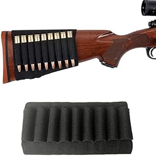 Tactical 9 Rounds Shells Holder Cartridges Ammo Carrier Bullet Pouch for MP 512-36 Elastic Butt Stock Hunting Rifle Accessories - ACEXIER