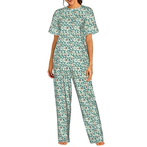 Pyjama court paresseux pour femme : vêtement de nuit léger et confortable