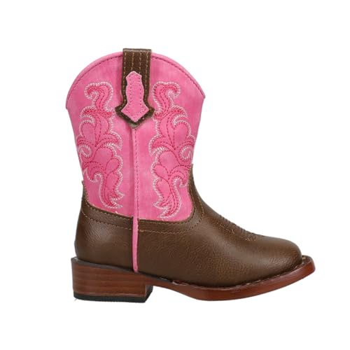 ROPER Toddler Girls Blaze Pink Shaft Square Toe Casual Boots Mid Calf - Pink - Size 5 M