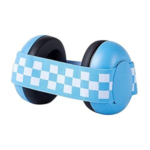 SAKU Geräuschunterdrückung, Kopfhörer-Schutz für 0 bis 18 Monate, Kleinkinder, Baby, verstellbarer Ohrenschützer, geräuschloser Schutz, Kinder-Gehörschutz Neugeborene, blau, One Size, Einheitsgröße