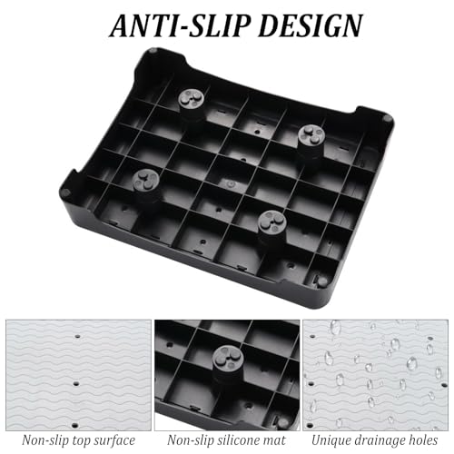 Anti-Rutsch Halbstufe, One Step Stool für Senioren, Tragbare Tritthocker Bis 200 Kg, Stapelbare Halbstufe Treppenhilfe für Senioren, Kinder, Dusche, Auto, Outdoor (Grau)