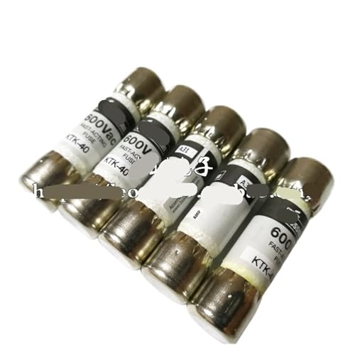 Fusible KTK-40 40A 600V en lot de 5 pièces pour cartouche cylindrique 10x38mm