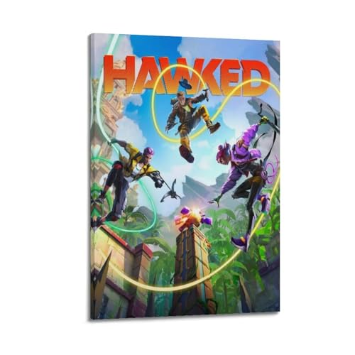 SDYFERBX HAWKED - Póster de videojuegos, pintura decorativa, lienzo, póster de pared e imagen artística moderna para decoración de dormitorio familiar, pósteres de 20 x 30 pulgadas (50 x 75 cm)