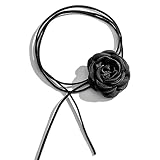Palotay Flower Choker Necklace Black Velvet Flower Choker Rose Choker Big Flower Collar Choker Neckl