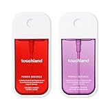 Touchland Power Essence Hydrating Body & Hair Fragrance, SOFT SOLACE DUO (Golden Amber + Cashmere Woods), 2 FL. OZ. Travel Size Body Mist (Set of 2)