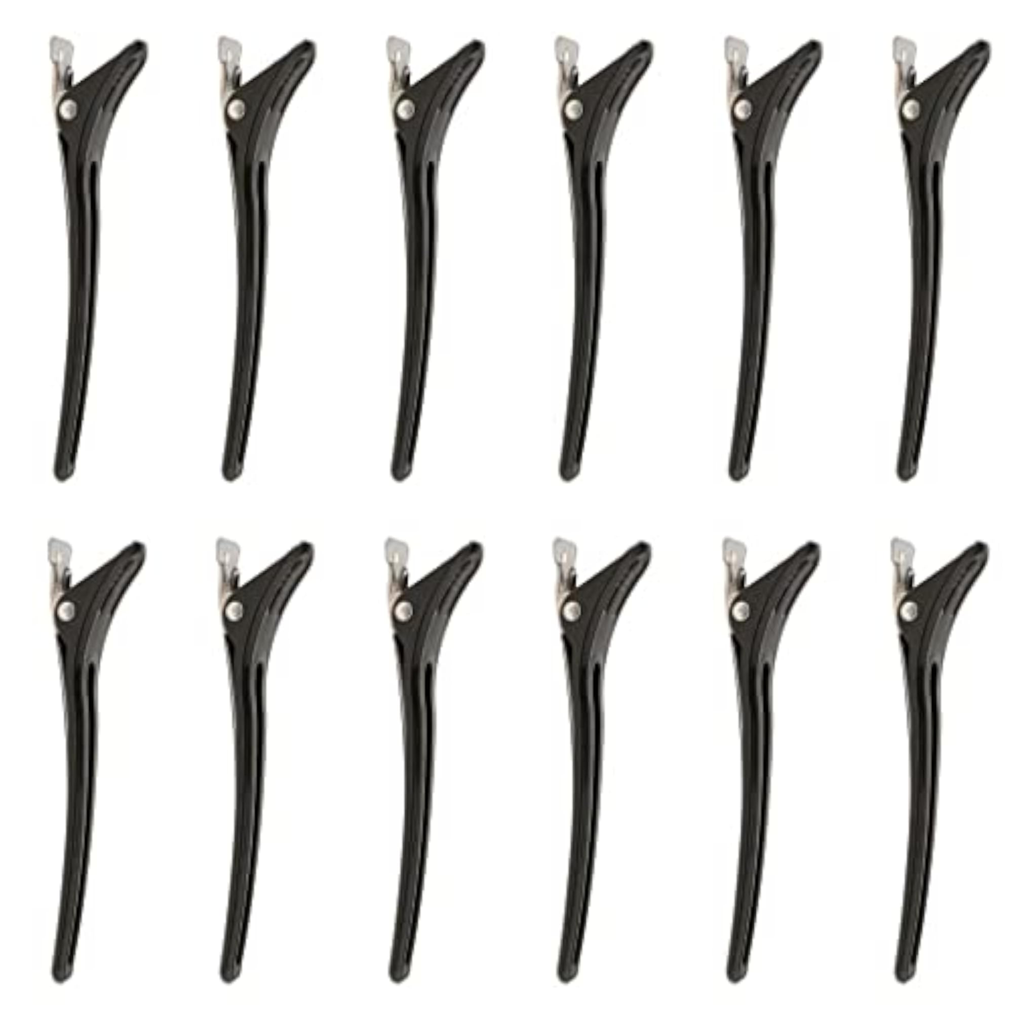 12x Hairdressing Duck Bill Hair Clips ABS Grip
