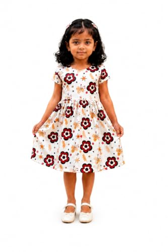 Image of Kids Girls Combo Frock | Girl Cotton Blend Dress | Princess Style Frock | Birthday, Casual & Festive Outfit