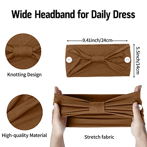 Huachi Button For Mask Women Nurses Headband No Slip Elastic Ear Protection Men Doctors Hairband Knotted Sport Sweatband Head Bands For Protect Ear thumb #2