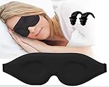 Antifaz Para Dormir con Tapones para Dormir–Antifaz Viscolastico Mujer y Hombre Con Tapones Aislantes Del Ruido-Pack para Dormir Sin Presión-Viajes-Yoga-Vendaje De Ojos-Poderosa Power Ecommerce-