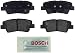 Bosch BE1544 Blue Disc Brake Pad Set for Hyundai: 2012-15 Accent, 2010-15 Elantra, 2013-14 Elantra Coupe; Kia: 2014-15 Optima, 2012-16 Rio - REAR