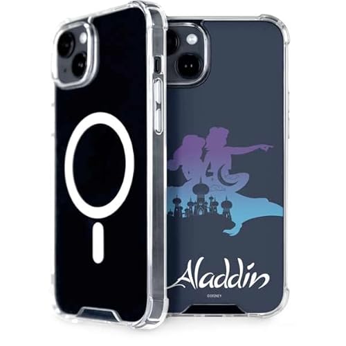 Skinit Phone Case Compatible with MagSafe iPhone 15 Plus - Officially Licensed Disney Aladdin Magic Carpet Ride Design