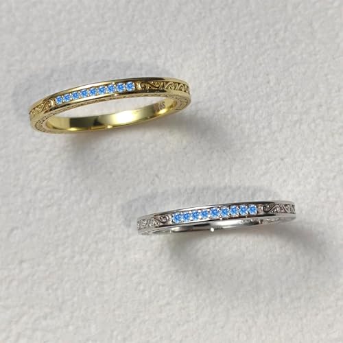 Image of Vintage Celtic Knot Women's Engagement Ring Sets 925 Sterling Silver /14K Gold Plated Stackable Wedding Bands Rings AAAAA Cubic Zirconia Women Bridal Sets Wedding Ring Band Width 1.8mm Size 5-9