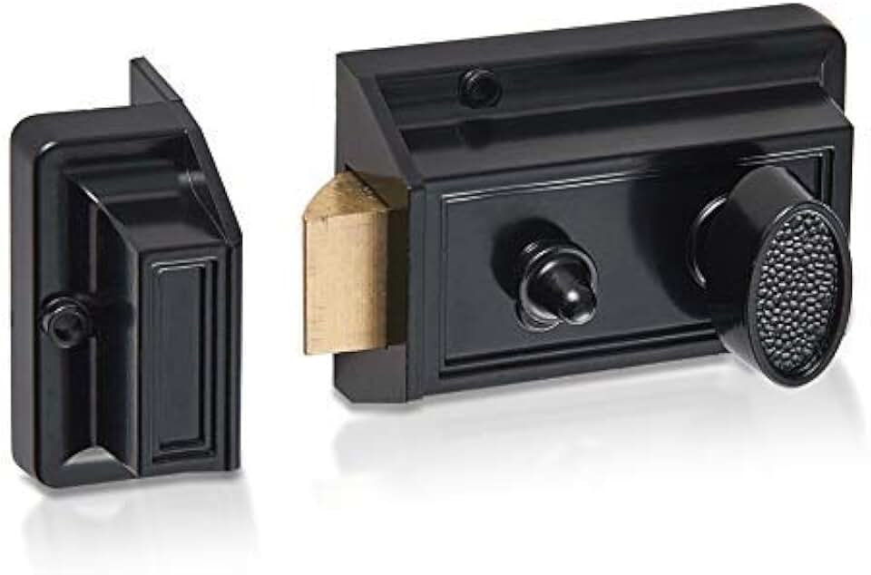 Rim Night Latch for Front Door Black Color