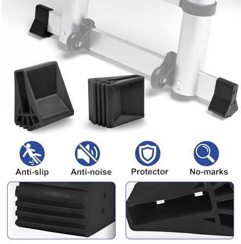 Rutschfeste Gummifüße Für Leitern DGMI 4 Stück 50 x 20 MM Leiter Fußkappen Ersatz,Rutschfeste Holzleiter Schutzkappen,Trittleiter Füße Ersatz Gummifüße Für Heim Arbeiter Klappleiter(Schwarz)