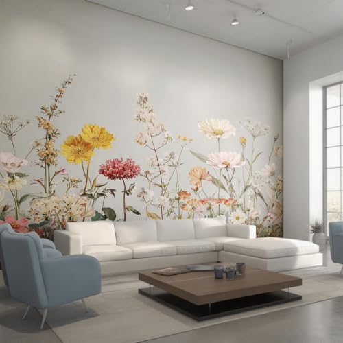 Fresque murale intissée et panoramique floral premium