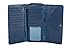 Hidesign Hema Multi-Compartment RFID Blocking Trifold Leather Women's Wallet-Size (L x H- 7 x 4 Inches), Blue