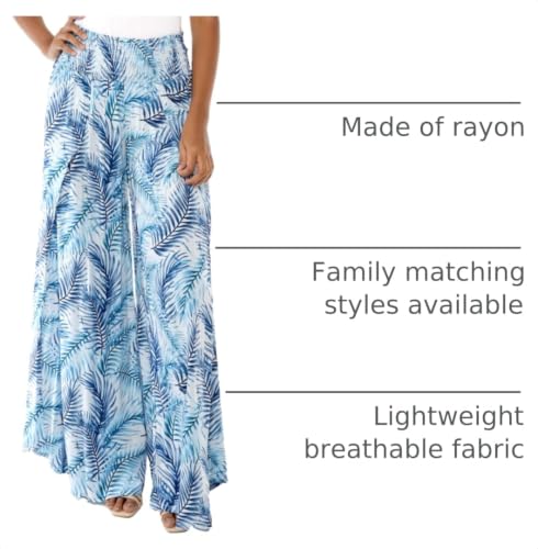 Image of Hawaii Hangover Family Matching Hawaiian Clothes, Simply Blue Leaves | Family matching Hawaiian outfits, Simply Blue Leaves, lightweight rayon, machine washable, tropical leaf print, luaus
