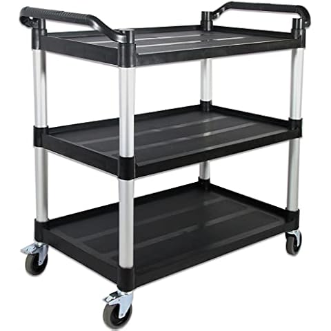 Abacad Plastic Commercial Cart with Wheels Lockable Cover