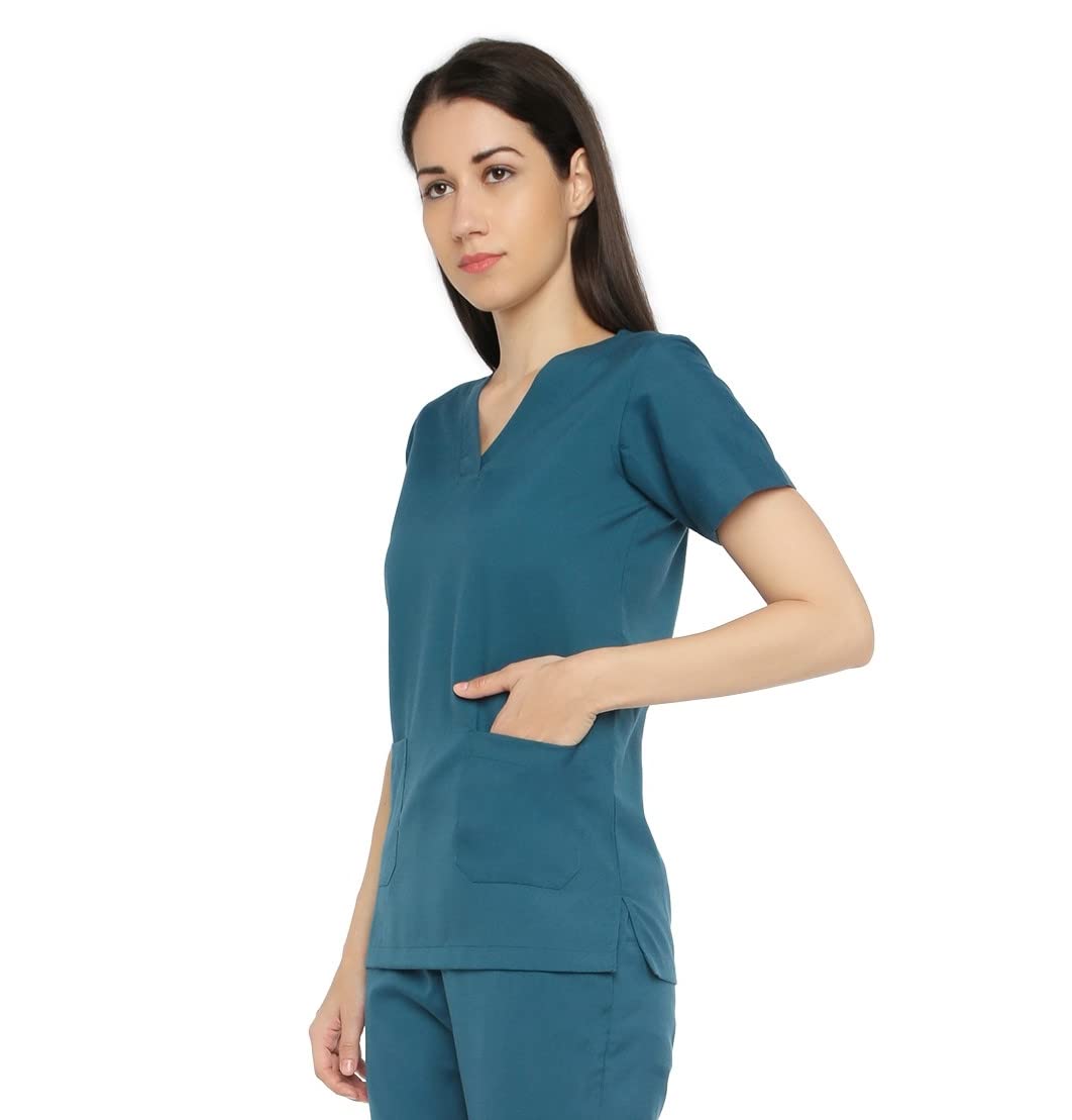Associated Uniforms Womens Scrub Suit - Ideal for Doctors, Dentists and Healthcare Professionals. CLASSIC (XL,FOREST GREEN)-image-1