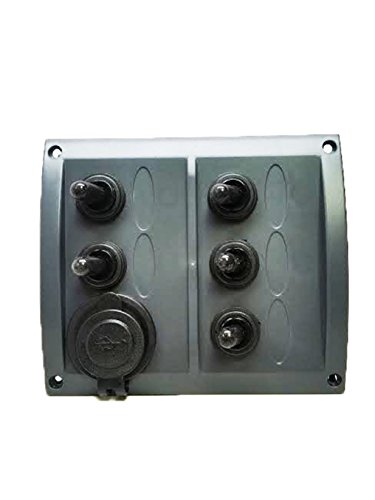 Pactrade Marine Splashproof Switch Panel W/USB Charger LED 4 1/4 X 4 3/4"
