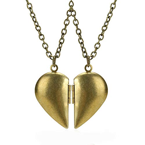 Preisvergleich Produktbild DTKJ Valentine Lover Geschenke Bilderrahmen können Medaillon Halsketten Herz Anhänger Fit Halskette Frauen öffnen